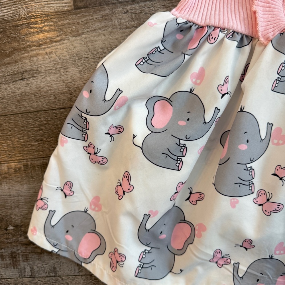 Pink Ruffled Elephant Baby Dress - Picture 4 of 4